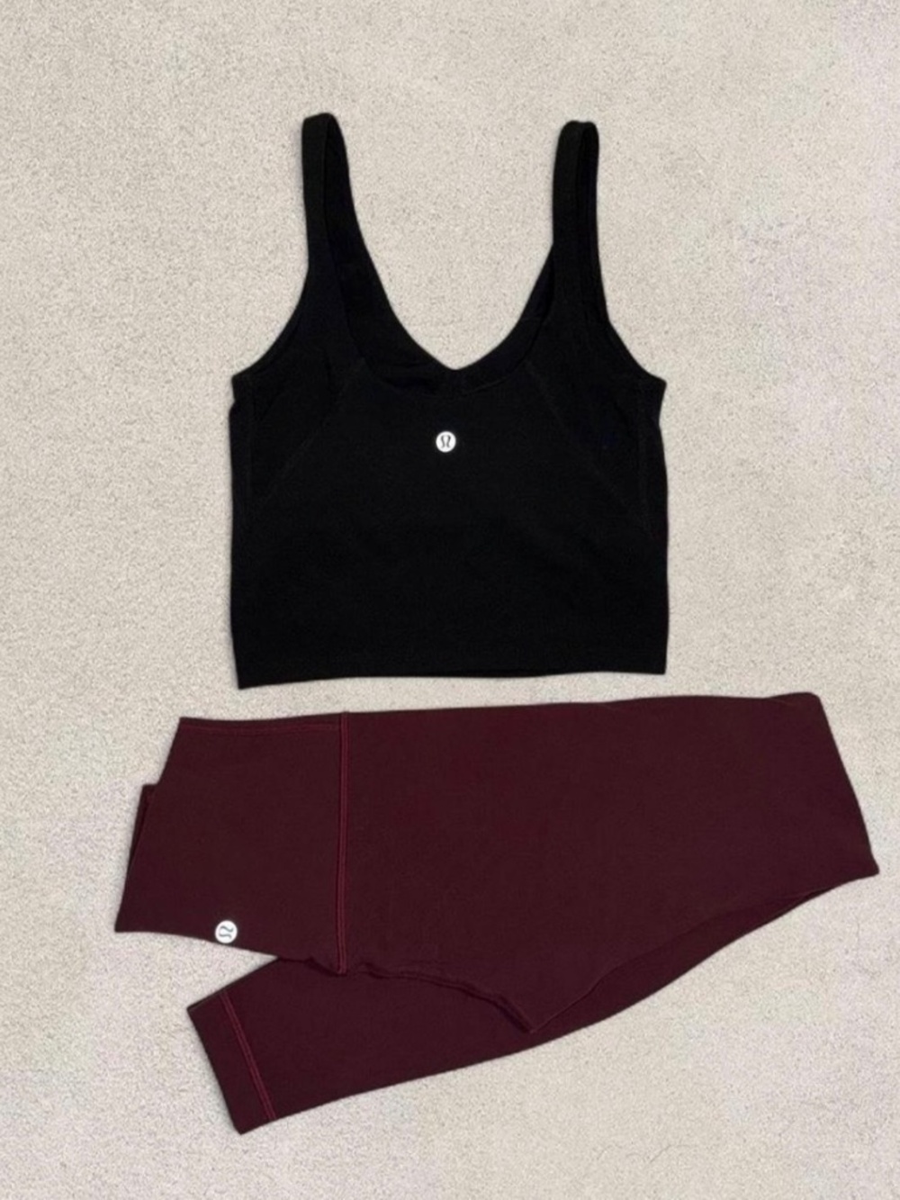Black/Burgundy Lululemon Set Bundle Women's 2